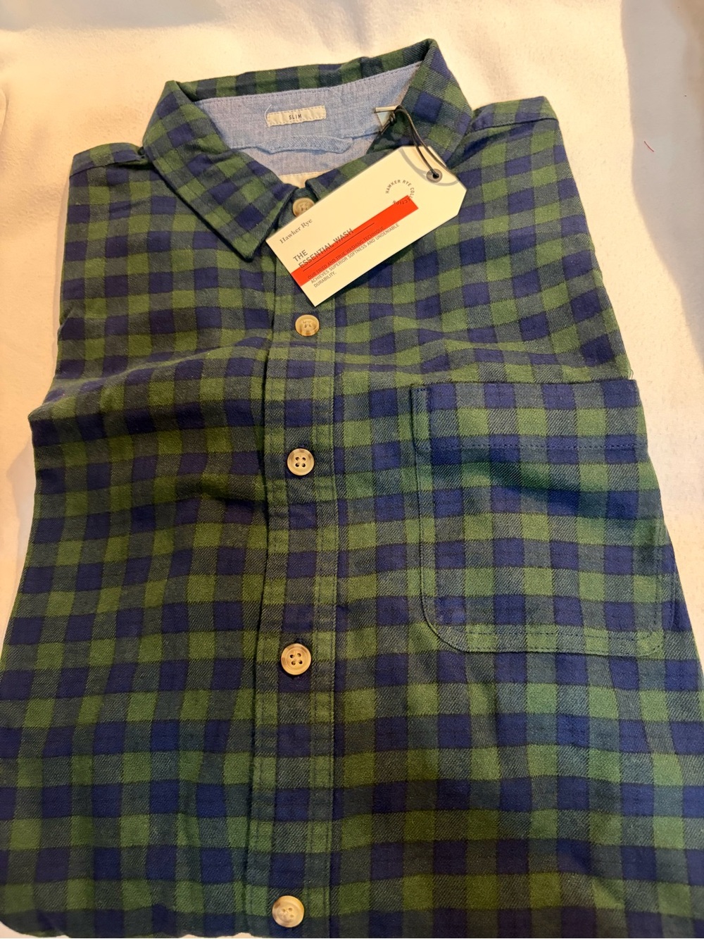 Hawker Rye Green & Blue Plaid Button-Down Shirt